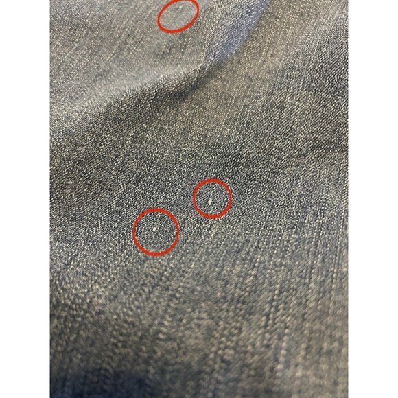 Charter Club 14 Petite womens blue jeans Lexington straight stretch DISTRESSED - Picture 11 of 12